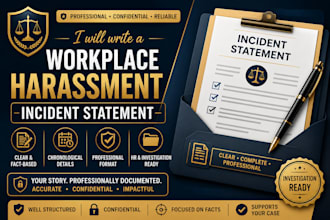 write a professional workplace harassment incident statement