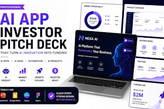 design an ai app investor pitch deck for startup fundraising