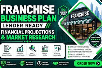 franchise business plan lender ready financial projections and market research