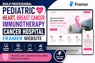 build pediatric heart breast cancer mmunotherapy cancer hospital framer website