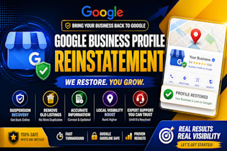 reinstate your suspended google business profile and fix all gbp issues
