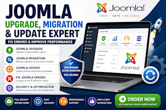 upgrade joomla website, joomla migration, joomla update and fix errors on joomla