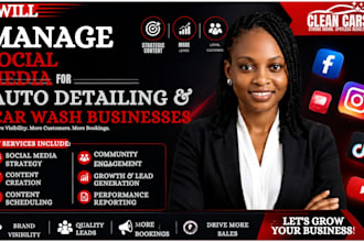 manage social media for auto detailing and car wash businesses