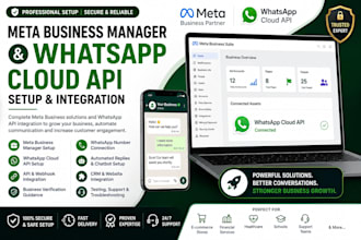 setup meta business manager and integrate whatsapp cloud API
