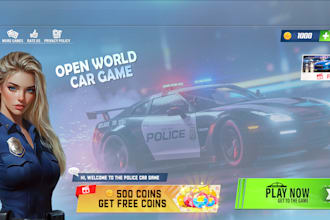 design a modern racing car game UI and interface