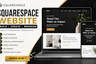 build squarespace website update and redesign squarespace website