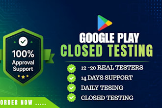 network with 12 to 20 testers for closed google play console testing app reviews