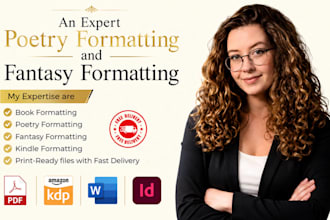 do poetry and fantasy book formatting poetry book layout design for amazon KDP