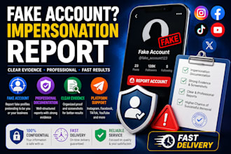 prepare social media impersonation and fake account reports