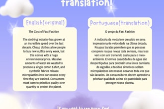 professionally translate english texts to portuguese