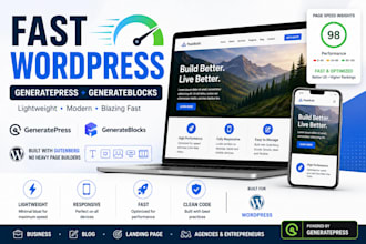 build fast wordpress website with generatepress and generateblocks