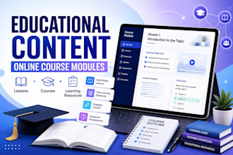 write educational content and online course modules