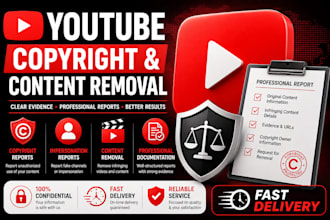 prepare youtube copyright, impersonation and content removal reports