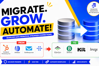 migrate data hubspot marketing hub aweber getresponse to klaviyo brevo kit braze