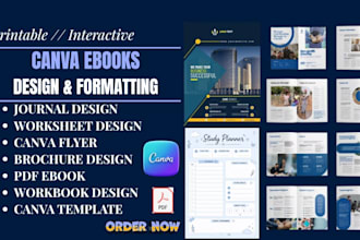 edit format design canva ebook flyer worksheets brochure canva journal design