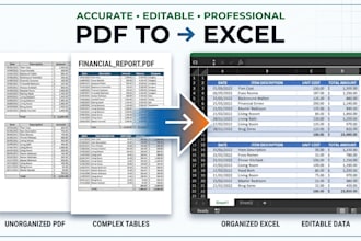 convert PDF to excel, word and editable spreadsheets