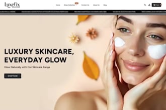 skincare website beauty website shopify store skincare shopify cosmetics store