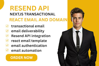 setup resend api nextjs transaction email react email and domain dns
