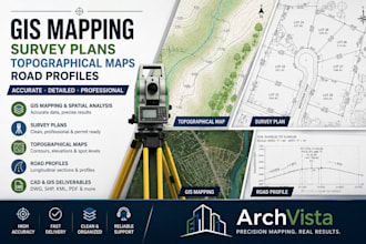do gis mapping, survey plans, topographical maps, road profiles