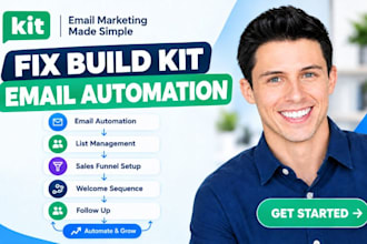 fix build convertkit email automation kit sales funnel workflow welcome email