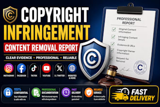 prepare copyright infringement and online content removal reports