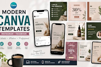 create modern canva templates for instagram and facebook