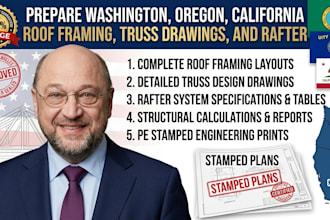prepare washington oregon california roof framing truss drawings and rafter