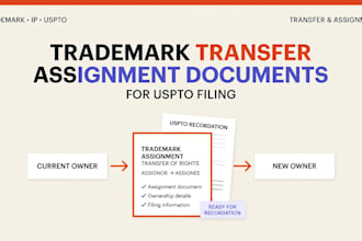 prepare trademark transfer and assignment documents for uspto filing