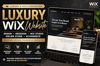 design luxury wix website, redesign wix website, wix studio, wix online store