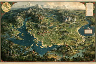 draw fantasy map illustration