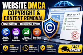 prepare website dmca, copyright and content removal reports