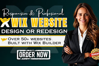 build or develop a standard wix website design, redesign