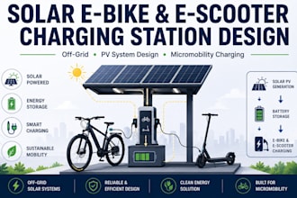 solar powered e bike and e scooter charging station electrical design