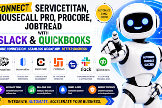 connect servicetitan housecall pro procore jobtread with slack and quickbooks