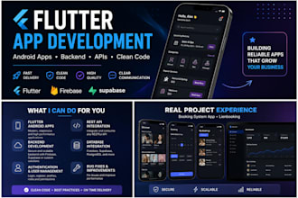develop professional flutter apps for android