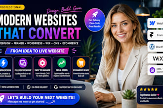 develop webflow website figma landing page  framer wordpress wix cms ecommerce