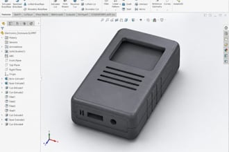 design 3d printable product cad models, enclosures and prototypes in solidworks