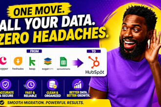 data migration from copper freshsales keap sugarcrm keap spreadsheets to hubspot