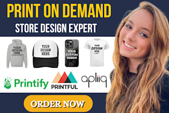 setup print on demand store,shopify pod,etsy pod,printify,printful,apliiq,spod