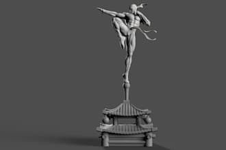 add micro textures,sculpt 3d human figures,statue for 3dp,cut and key,stl fanart
