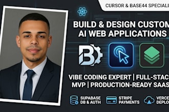 design and vibe code your custom ai web application with base44 and cursor