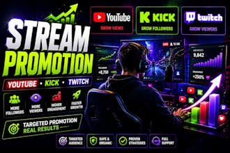 do kick promotion promote your kick and twitch channels for growth organically