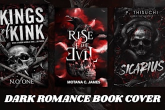 do dark romance book cover, ebook cover, fantasy book cover, book cover design