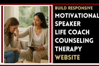 build motivational speaker website counseling therapy coaching website