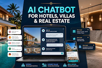 build an ai chatbot for hotels, villas and real estate websites