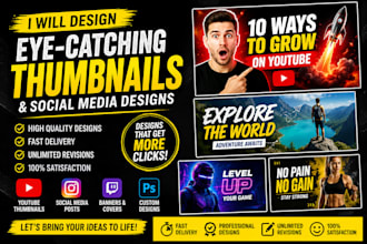design eyecatching youtube thumbnails