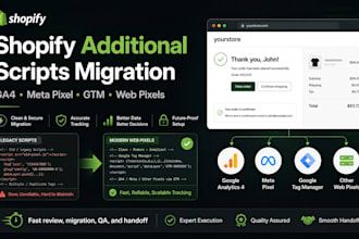 migrate shopify additional scripts ga4 meta or GTM to web pixels