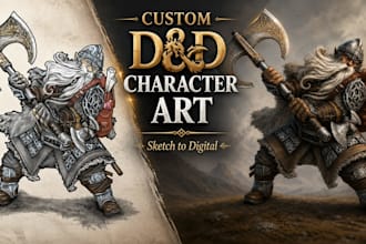draw your custom dnd character or fantasy creature