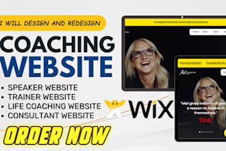 design a coaching website for a life coach consultant speaker trainer fitness