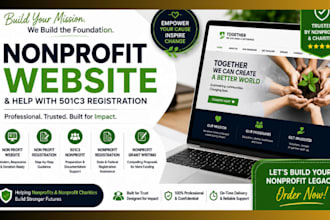build non profit website and help with 501c3 registration